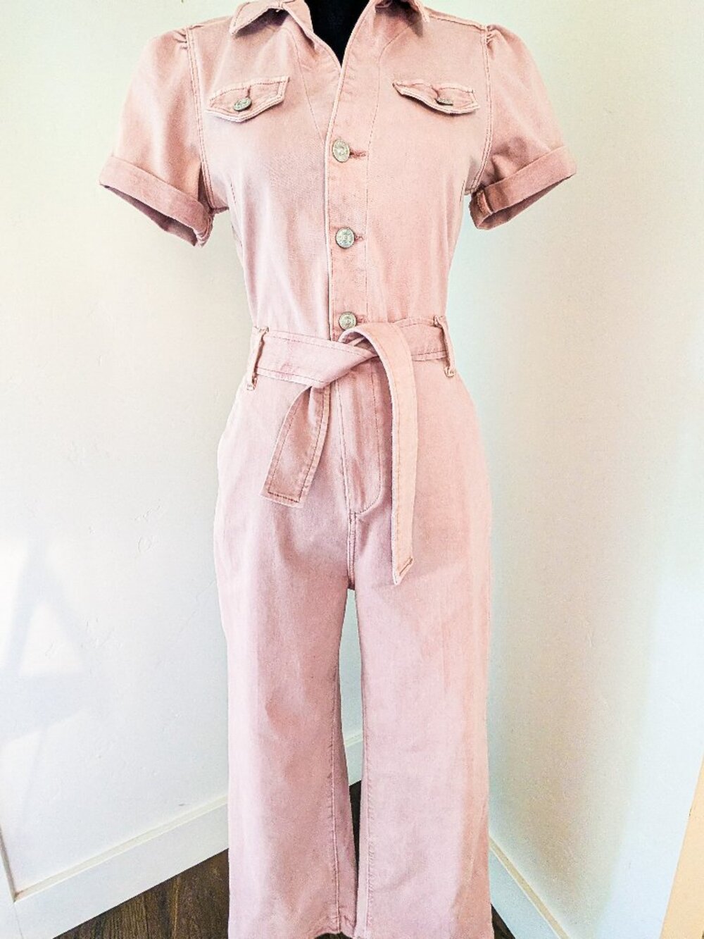 PAIGE XS Women's Boho Retro Vintage Rose Jumpsuit